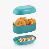 photo food à porter lunchbox mit drei fächern aus thermoplastischem harz, grau 2